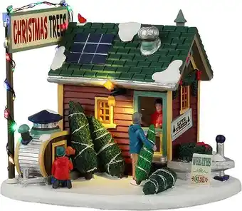 Intratuin Lemax Vail Village kersthuisje tiny house tree lot (kerstboomkraam) 22,6 x 17,2 x 24,9 cm aanbieding
