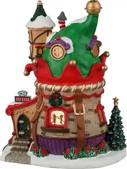 Intratuin Lemax Santa's Wonderland kersthuisje no. 2 elf lane (elfen huisje) 22,6 x 17,2 x 23,4 cm aanbieding