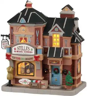 Intratuin Lemax Harvest Crossing kersthuisje stella's sewing school (naai atelier) 26,9 x 15,3 x 42,6 cm aanbieding