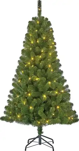 Intratuin Black Box kunstkerstboom Charlton met 80 lampjes warm wit D 76 H 120 cm aanbieding
