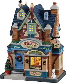 Intratuin Lemax Caddington Village kersthuisje mistletoe & ivy pub (kroeg) 15,5 x 12,2 x 19,8 cm aanbieding