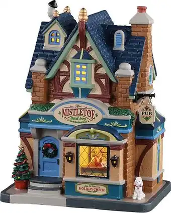 Intratuin Lemax Caddington Village kersthuisje mistletoe & ivy pub (kroeg) 15,5 x 12,2 x 19,8 cm aanbieding