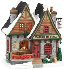 Intratuin Lemax Vail Village kersthuisje Snowshoe Bar & Grill (restaurant) 16,5 x 11 x 17 cm aanbieding