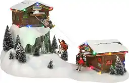 Intratuin LuVille kersthuisje ski lift 45,5 x 25 x 23,5 cm aanbieding