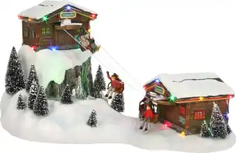 Intratuin LuVille kersthuisje ski lift 45,5 x 25 x 23,5 cm aanbieding