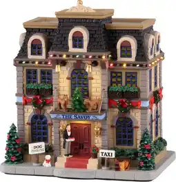 Intratuin Lemax Caddington Village kersthuisje christmas at the savoy (kerst in het Savoy) 18 x 12,3 x 19 cm aanbieding