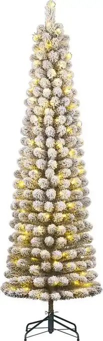 Intratuin Black Box kunstkerstboom Charlton besneeuwd met 120 lampjes warm wit D 53 H 185 cm aanbieding