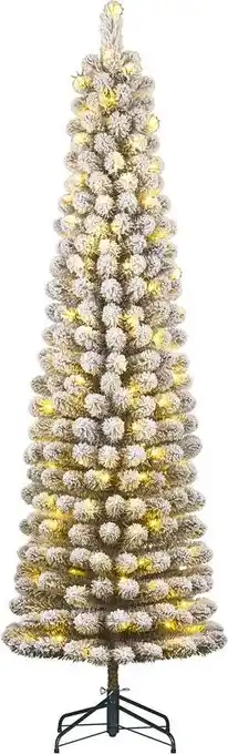 Intratuin Black Box kunstkerstboom Charlton besneeuwd met 90 lampjes warm wit D 48 H 155 cm aanbieding