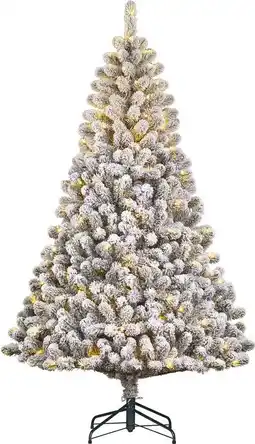 Intratuin Black Box kunstkerstboom Charlton besneeuwd met 160 lampjes warm wit D 76 H 120 cm aanbieding