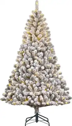 Intratuin Black Box kunstkerstboom Charlton besneeuwd met 200 lampjes warm wit D 91 H 155 cm aanbieding
