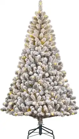 Intratuin Black Box kunstkerstboom Charlton besneeuwd met 360 lampjes warm wit D 127 H 215 cm aanbieding