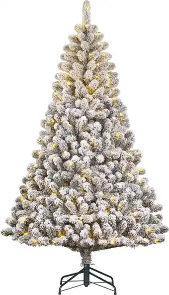 Intratuin Black Box kunstkerstboom Charlton besneeuwd met 360 lampjes warm wit D 127 H 215 cm aanbieding