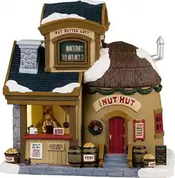 Intratuin Lemax Caddington Village kersthuisje the nut hut (notenwinkel) 13 x 18,4 x 18,3 cm aanbieding