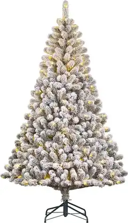 Intratuin Black Box kunstkerstboom Charlton besneeuwd met 400 lampjes warm wit D 135 H 230 cm aanbieding