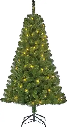 Intratuin Black Box kunstkerstboom Charlton met 200 lampjes warm wit D 91 H 155 cm aanbieding