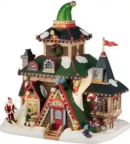 Intratuin Lemax Santa's Wonderland kersthuisje elwoods elf lodge (herberg) 21,2 x 16,7 x 22,5 cm aanbieding