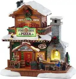 Intratuin Lemax Vail Village kersthuisje pine grove pizza (pizza restaurant) 26,4 x 19,8 x 26,7 cm aanbieding