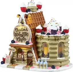 Intratuin Lemax Sugar 'n' Spice kersthuisje cookie's waffle cafe (wafel café) 14 x 20 x 19,5 cm aanbieding