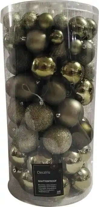 Intratuin Decoris kerstbal rosemarijn D 4 / 6 / 8 cm 100 stuks aanbieding