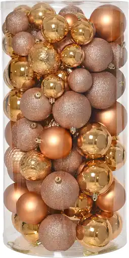 Intratuin Decoris kerstbal brandy D 4 / 6 / 8 cm 100 stuks aanbieding