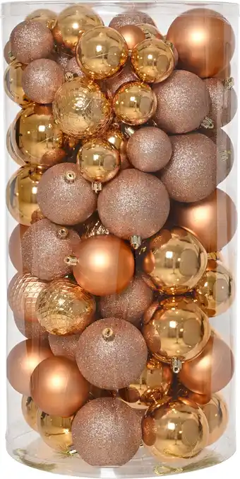 Intratuin Decoris kerstbal brandy D 4 / 6 / 8 cm 100 stuks aanbieding