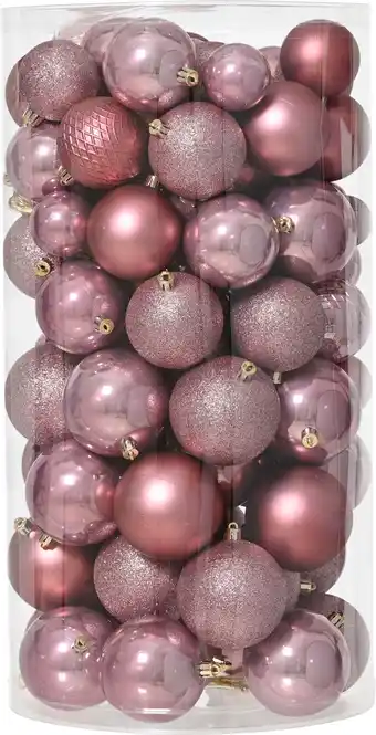 Intratuin Decoris kerstbal vintage roze D 4 / 6 / 8 cm 100 stuks aanbieding