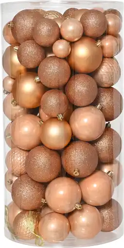 Intratuin Decoris kerstbal peach D 4 / 6 / 8 cm 100 stuks aanbieding