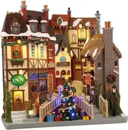Intratuin Lemax Caddington Village kersthuisje oxfordshire village (dorpscentrum) 27 x 12 x 27 cm aanbieding