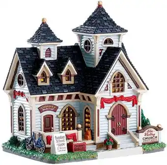 Intratuin Lemax Harvest Crossing kersthuisje valley church (kerk) 22,1 x 18,4 x 23,9 cm aanbieding