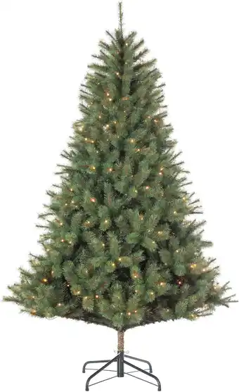 Intratuin Black Box kunstkerstboom Jade Deluxe met 380 lampjes warm wit D 137 H 215 cm aanbieding