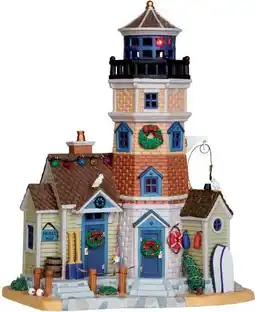 Intratuin Lemax Plymouth Corners kersthuisje holly bag lighthouse (vuurtoren) 22,4 x 18,2 x 22,6 cm aanbieding