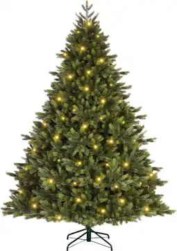 Intratuin Black Box kunstkerstboom Kodiak met 320 lampjes warm wit D 150 H 230 cm aanbieding
