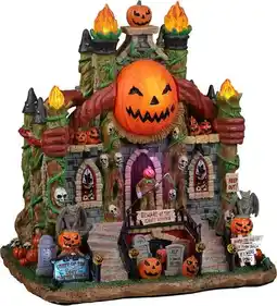 Intratuin Lemax Spooky Town halloween decoratie lost pumpkin crypt (grafkelder) 21,4 x 15,2 x 24,6 cm aanbieding