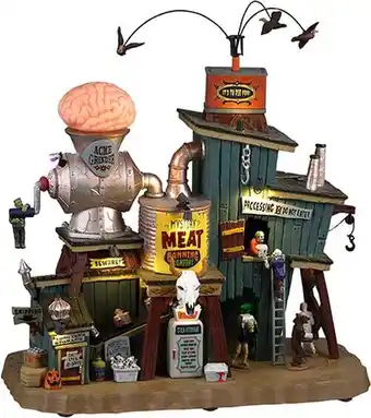 Intratuin Lemax Spooky Town halloween decoratie mystery meat canning (vleesfabriek) 22,4 x 16,9 x 23,6 cm aanbieding