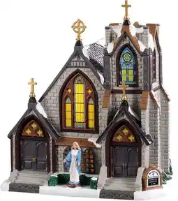 Intratuin Lemax Caddington Village kersthuisje st. matthews church (kerk) 24,4 x 20,4 x 27,1 cm aanbieding