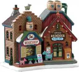 Intratuin Lemax Vail Village kersthuisje create a reindeer (speelgoed werkplaats) 22,1 x 15,2 x 27,4 cm aanbieding