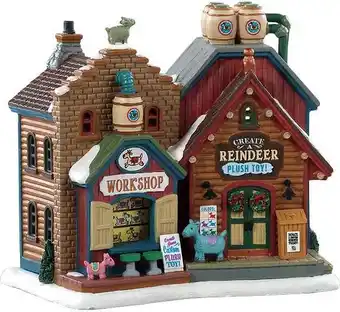 Intratuin Lemax Vail Village kersthuisje create a reindeer (speelgoed werkplaats) 22,1 x 15,2 x 27,4 cm aanbieding