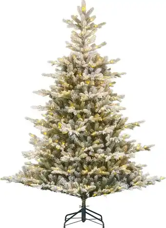Intratuin Black Box kunstkerstboom Grand Fir besneeuwd met 800 lampjes warm wit D 172 H 270 cm aanbieding