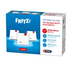 MediaMarkt AVM Fritz!mesh Set 1600 3-pack Edition International Multiroom-wifi aanbieding