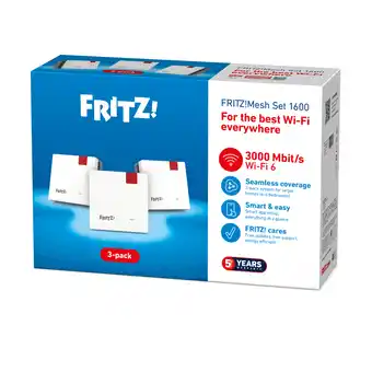 MediaMarkt AVM Fritz!mesh Set 1600 3-pack Edition International Multiroom-wifi aanbieding