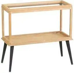 Intratuin Mica Decorations wandkast op voet bruin 62 x 27 x 53 cm aanbieding