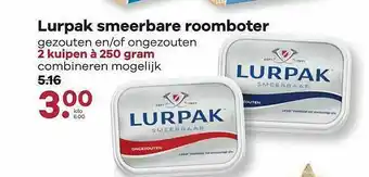 Boon`s Markt Lurpak Smeerbare Roomboter Gezouten En-Of Ongezouten aanbieding