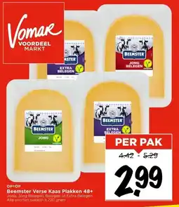Vomar Voordeelmarkt Beemster Verse Kaas Plakken 48+ aanbieding