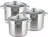 Bol.com Kinghoff Soeppan - 25 cm - 85ltr- RVS - met glazen deksel aanbieding