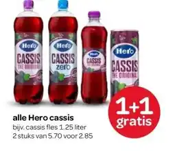 Spar alle Hero cassis bijv. cassis aanbieding