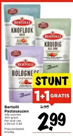 Vomar Voordeelmarkt Bertolli Pastasauzen aanbieding