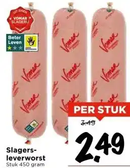 Vomar Voordeelmarkt Slagersleverworst aanbieding