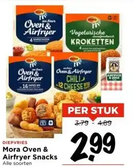 Vomar Voordeelmarkt Mora Oven & Airfryer Snacks aanbieding