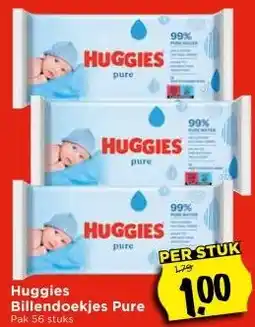 Vomar Voordeelmarkt Huggies Billendoekjes Pure aanbieding