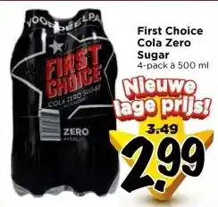 Vomar Voordeelmarkt First Choice Cola Zero Sugar aanbieding